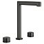 Grifo de lavabo bimando sobre encimera Firenze black gun metal de Imex